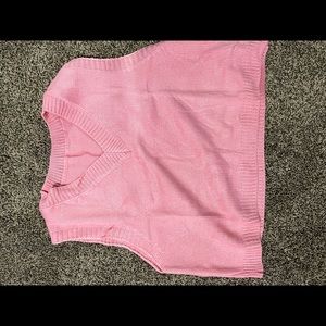 pink sweater vest (NEVER WORN)